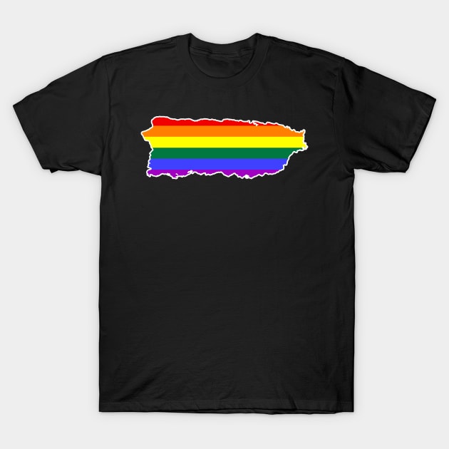 Puerto Rico LGBT Pride Puerto Rican Rainbow Flag T-Shirt by PuertoRicoShirts